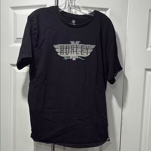 Hurley Black Short Sleeve Tee with Graphic Design